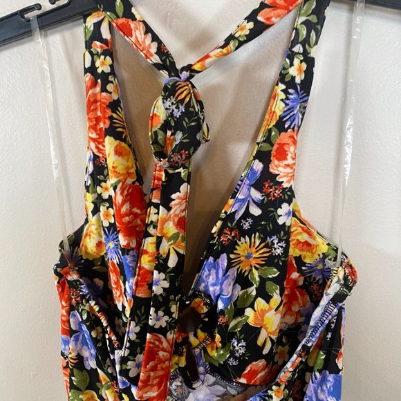 NWOT Derek Heart Floral Romper - Picture 5 of 6